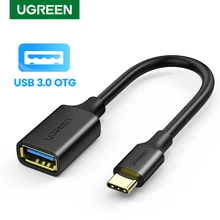UGREEN-Adaptador USB C A USB tipo C OTG, Cable USB C macho A USB 3,0 A hembra, adaptador de Cable para MacBook Pro, Samsung S9, USB-C, OTG