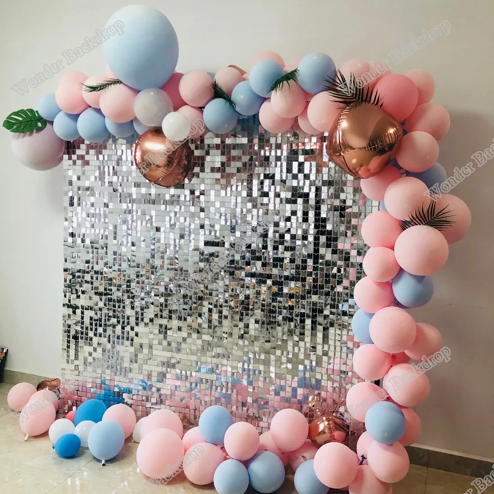 Wedding Party Backdrop 30cmx30cm Sliver Shimmer Sequin Wall Window Background Wall Decoration Party Backdrops Aliexpress