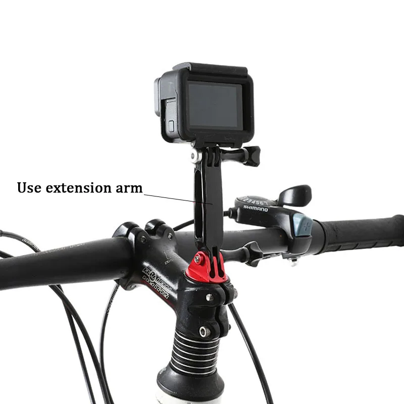 Aluminum Big Top Cap Mount Bicycle Bike Headset Adapter Mount for GoPro Hero 7 6 5 4 3+ Sjcam EKEN Yi 4K Lite Go Pro Accessories