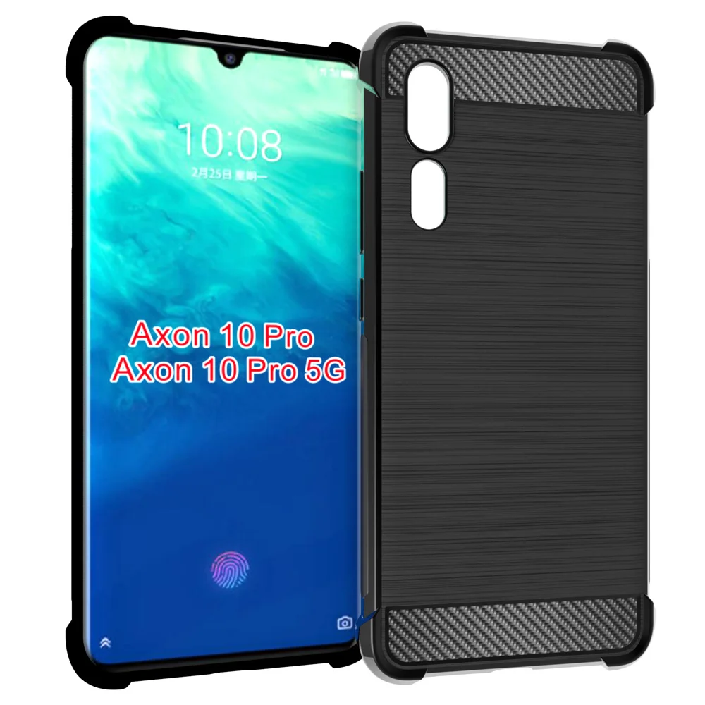 

Shock Absorption Cover Soft TPU Anti Scratch Carbon Fiber Design Back Case for ZTE Axon 10 Pro/Axon 10 pro 5G