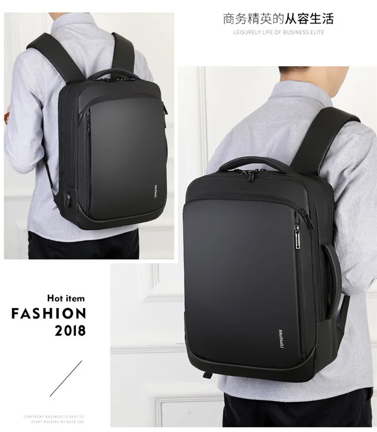 Рюкзак для ноутбука мужские рюкзаки бизнес ноутбук Mochila водонепроницаемый рюкзак usb зарядка сумки Дорожная сумка