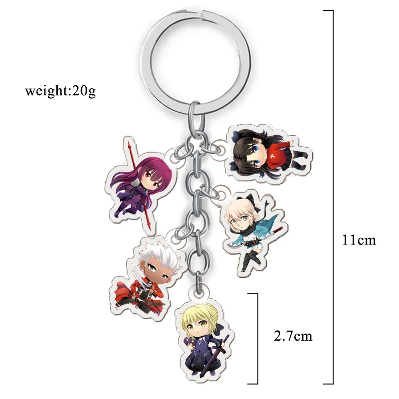 Fate/stay Night Gilgamesh Archer Lancer Saber Tamamo No Mae Action Figure Anime Model Rubber Keychain Pendant Gifts 2020 | Украшения и