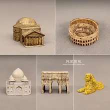 Medieval roma castelo em miniatura antiga arquitetura pirâmide egípcia panteão arena arco do triunfo decoração estatueta modelo brinquedos