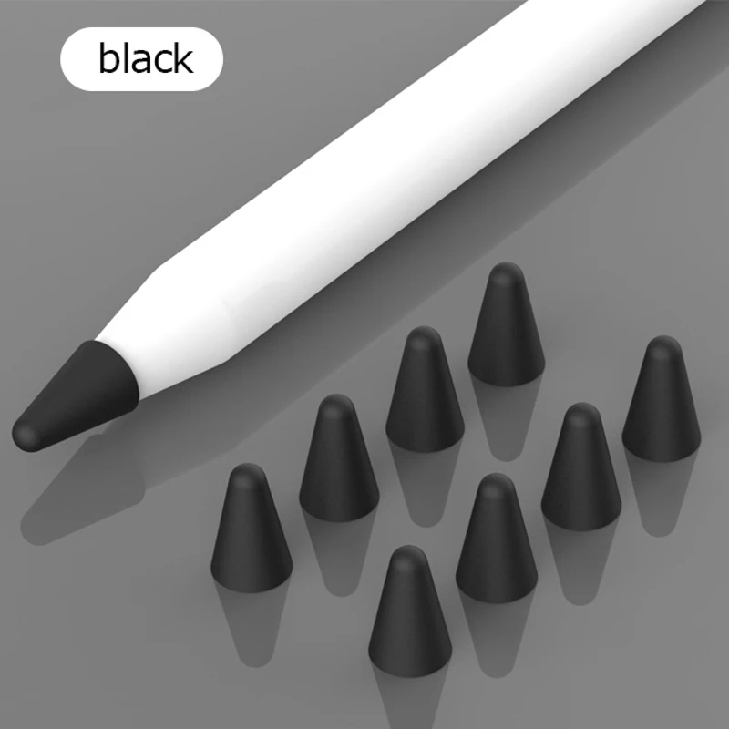 Black Мягкая силиконовая конденсаторная ручка Крышка наконечник чехол для Apple Pencil 1 2 чехол s планшет карандаш защитный чехол для Apple Pencil аксессуар - Цвета: Black