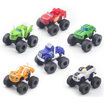 

Racing Car 6PCS/SET Toy Blaze Monster Diecast Toy Racer Cars Trucks Action Figure OPP Bags for Kid Gift
