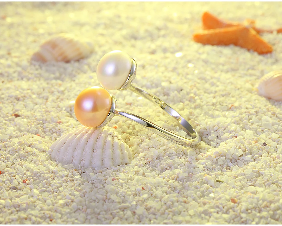 High Quality Natural Freshwater Cultured Pearl Bracelet and Ring Jewelry Set for Women's Fashion Jewelry Gift Wholesale FEIGE