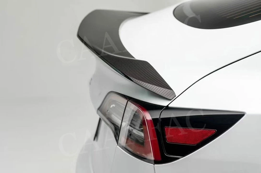 V Стиль углеродного волокна задний багажник спойлер крылья для Tesla модель 3 спойлер