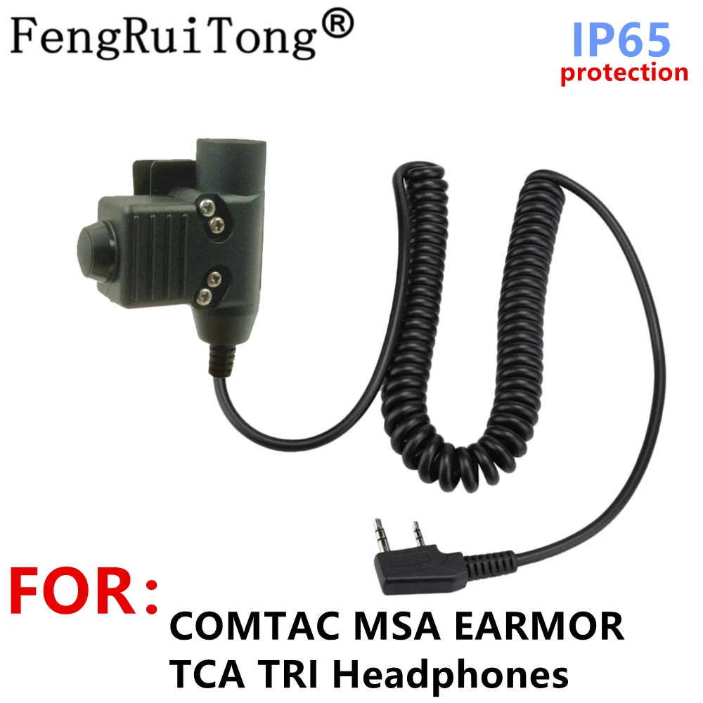 IP65 Tactical U94 PTT Headset Accessory PTT For COMTAC MSA EARMOR TCA TRI Headphone for Kenwood TYT Baofeng UV5R 888S UV82 Radio