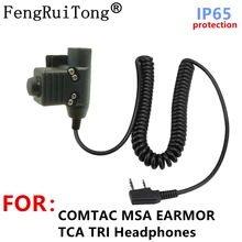 Accessoire de casque PTT tactique IP65 U94 pour Radio COMTAC MSA EARMOR TCA TRI, casque pour Kenwood TYT Baofeng UV5R 888S UV82