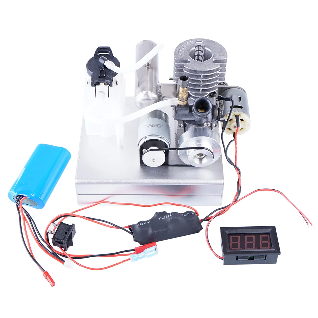 One-Button Start Methanol Low Pressure Engine Level 15 Methanol Engine DIY Modified Miniature Low Voltage  (Finished Product)