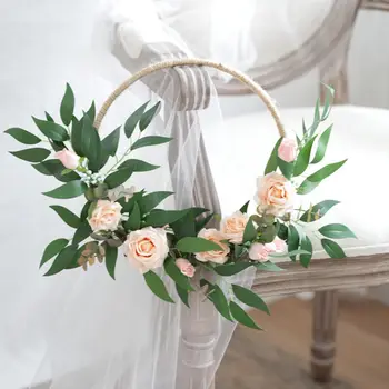 

Flower wreath wedding wreath Bridal shower wreath Artificial Flower Wedding Door Hanging Decor Home Party Decoration
