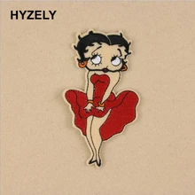 2 шт. Betty Boop сексуальная леди девушка мультфильм патч логотип Утюг на вышитые аппликации знак костюм NL430