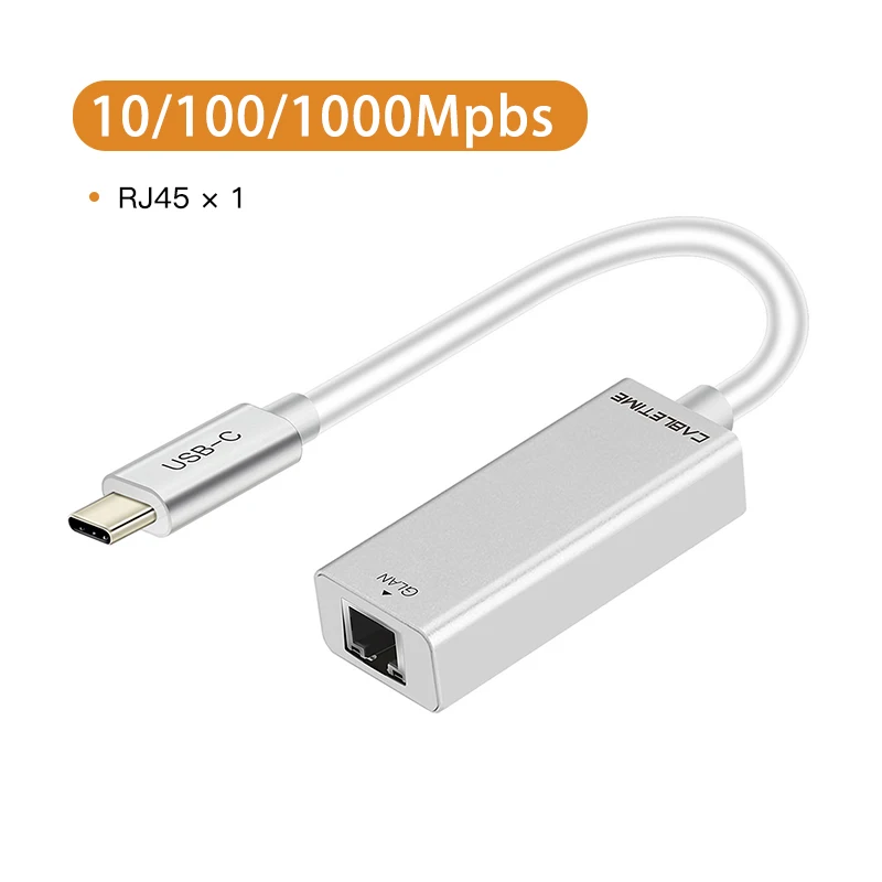 Кабельная док-станция USB C концентратор HDMI VGA 4K Тип C 3,1-HDMI USB 3,0 адаптер USB C конвертер для Macbook Lumia C концентратор C207 - Цвет: Ethernet Adapter