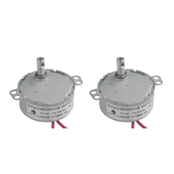 

CHANCS Synchron Motor TYC-50 110V AC 15-18RPM CW Geared Motor Reduction Gear Motor 2PCS for Electric Fireplace