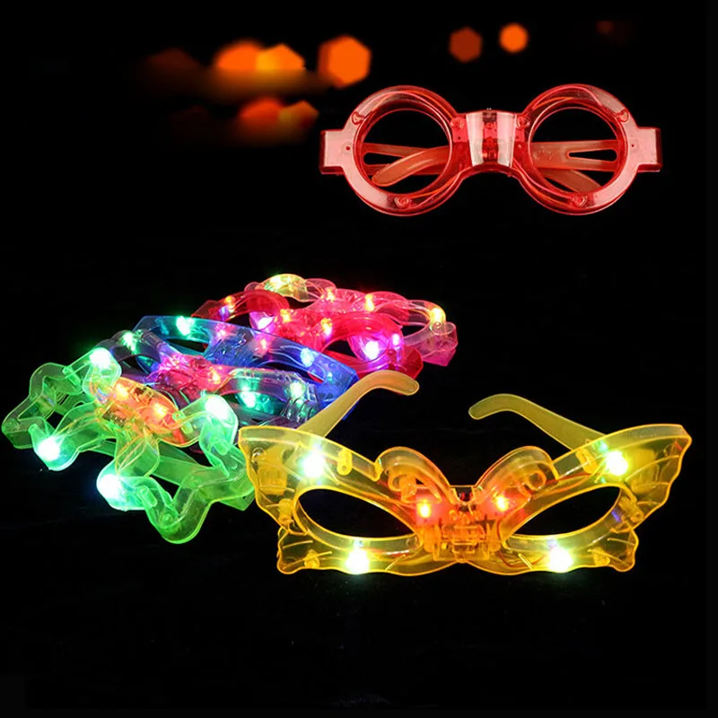 Led Neon Glow Glasses Glowing Toys Flash Butterfly Party KTV Bar Birthday Kid Toys led Party Sunglasses Glow In The Dark Toy (22)