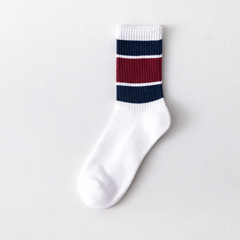 Зимние утолщенные мужские носки, хлопковые носки в Корейском стиле, теплые цветные повседневные впитывающие пот махровые носки - Цвет: Белый