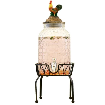 

Drink Dispenser Iron Juice Tea Beer Wine Bucket Holder Stand Round Stand Basket Party Party Bar Pub Home Kitchen Decor Supplies