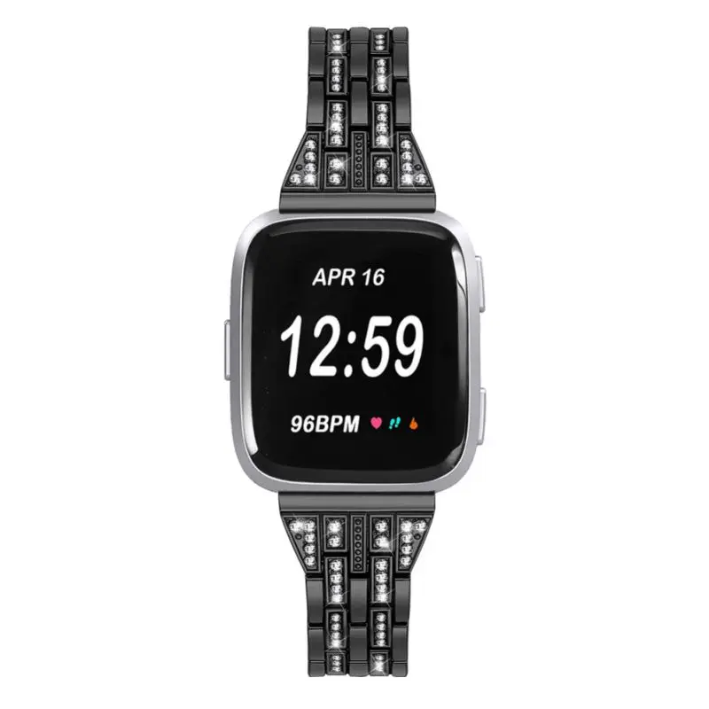 Тонкие ремешки совместимые с/для Fit bit Versa/Versa Lite/SE умные часы металлический