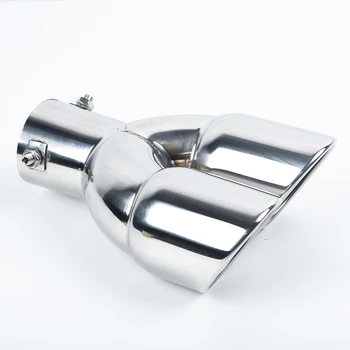 

Car Exhaust Pipe Round inclined tip Silver Exterior Parts Universal Stainless Steel
