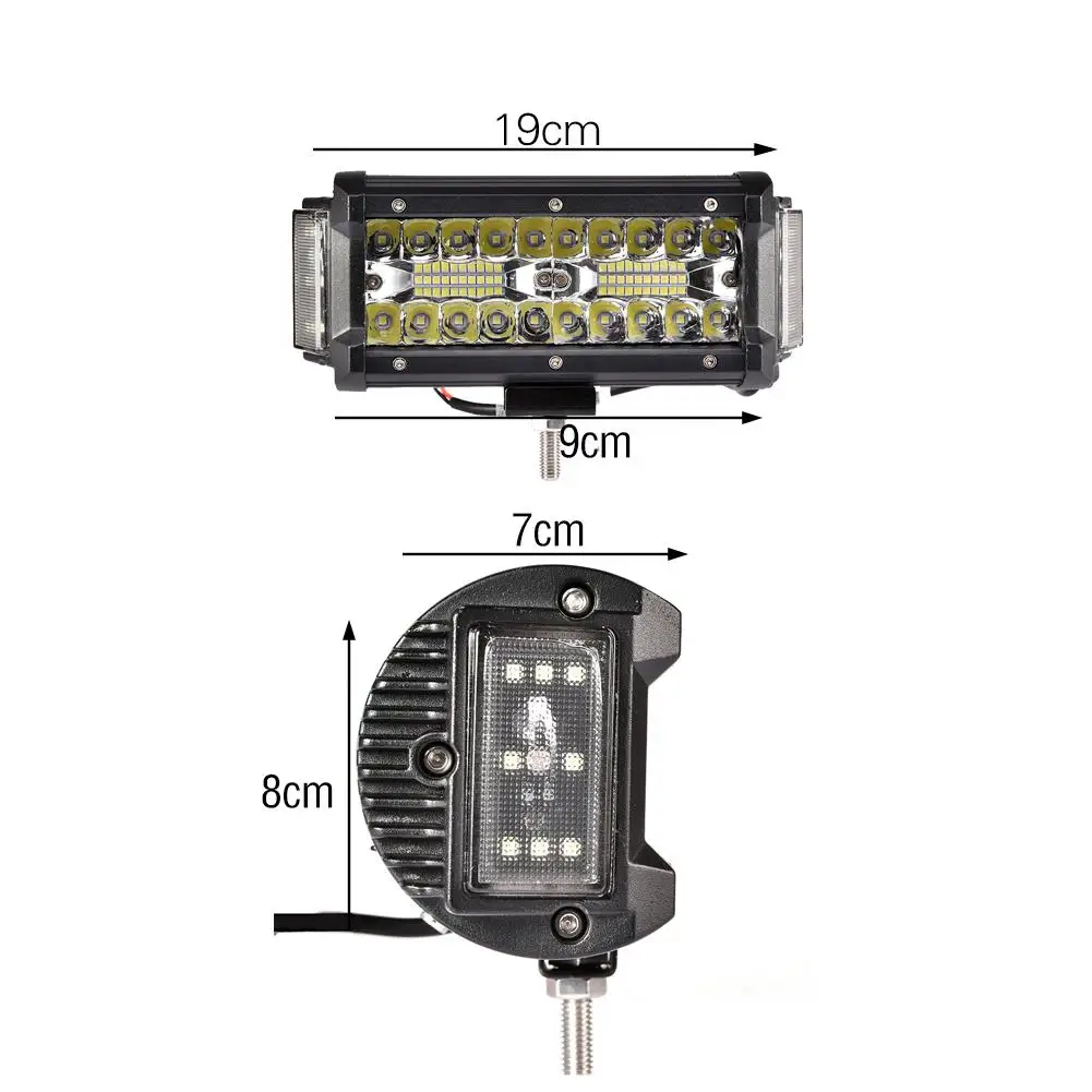 1 шт. светодиодный бар 7 дюймов светодиодный световой бар 3 ряда рабочий свет комбинированный луч для вождения внедорожной лодки автомобиль