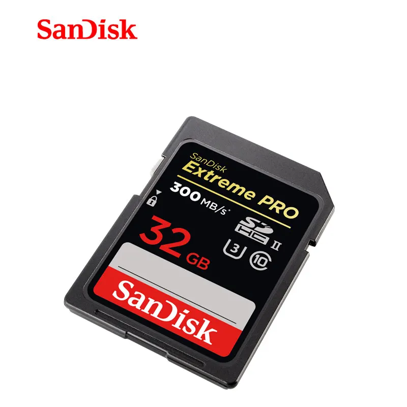 SanDisk крайне высокая скорость 64 Гб UHS-ll SD карта памяти 128G камера флэш-карта памяти карта 300 МБ/с./с 32 г UHS-II чтение 300 м