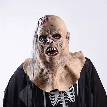 

Frighten Halloween zombie Mask Haunted Creepy Halloween Party Props Animated Spooky Cosplay Zombie Latex Mask mascara terror