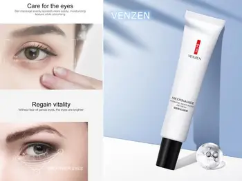 

VENZEN 20ml Niacinamide Moisturizing Eye Cream Dark Circle Eye Bag Remover Eye Care Cream Hydrating Anti-wrinkle Eye Cream TSLM1