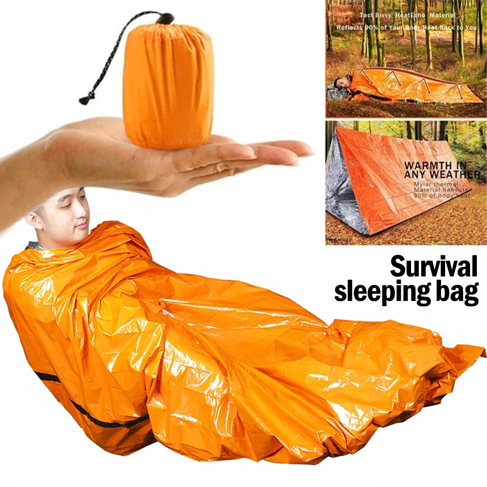 

Outdoor Life Sleeping Bag Thermal Keep Warm Waterproof Mylar First Aid Blanke Camping Survival Gear Outdoor Sports Cycling