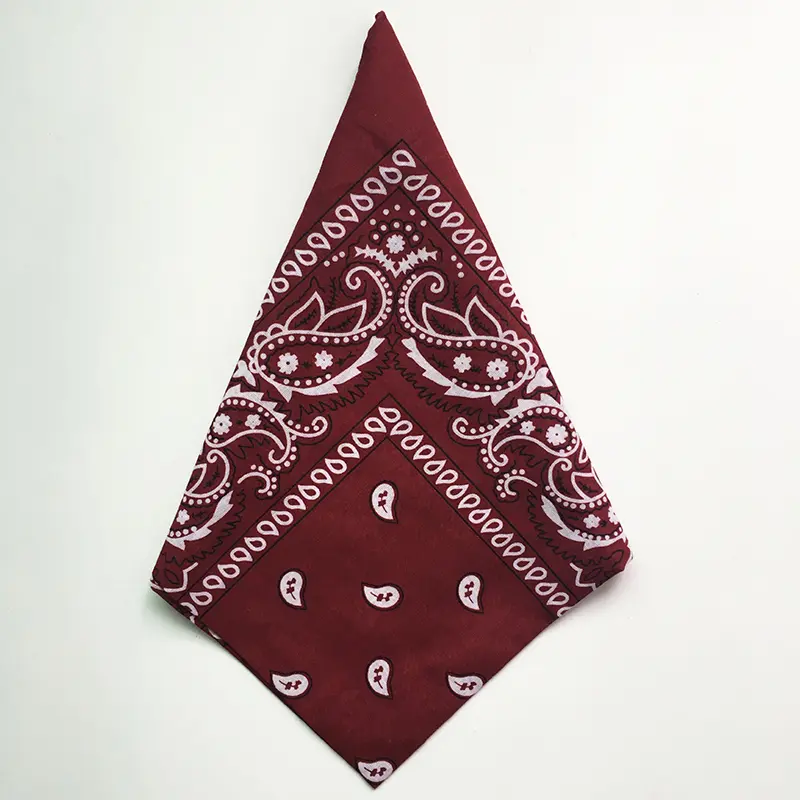 55x55cm Fashion Hip Hop 100% Cotton Bandana Square Scarf Cowboy Cashew Black Red Paisley Headband Print For Women/Men/Boys/Girls - Image 15