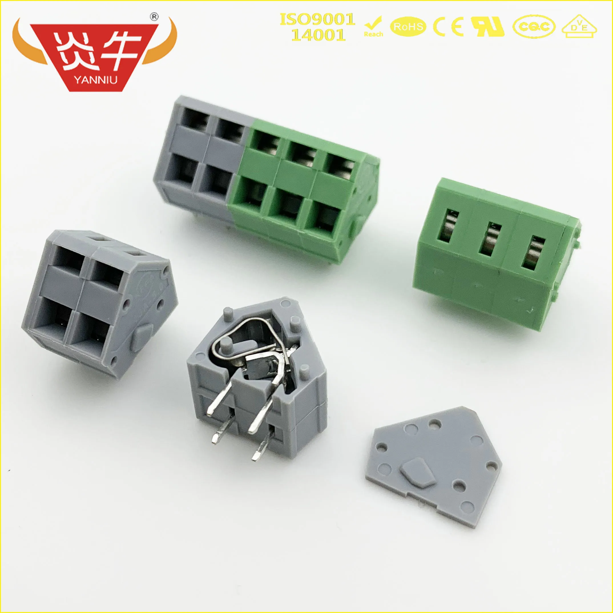 Terminais da Mola do Pwb de Kf243a Blocos Dg245 5.0mm 2pin 1212pin Zfkds 15c-50 1889259 Phoenix Contato Degson Kefa 5.0 2 p 12