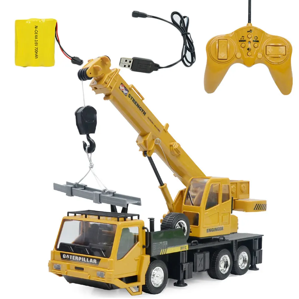 

RC Excavator Toys 1/24 Remote Control Excavator Vehicle 8 Channels Charging Model Toys with Lights & Sounds Children Gifts