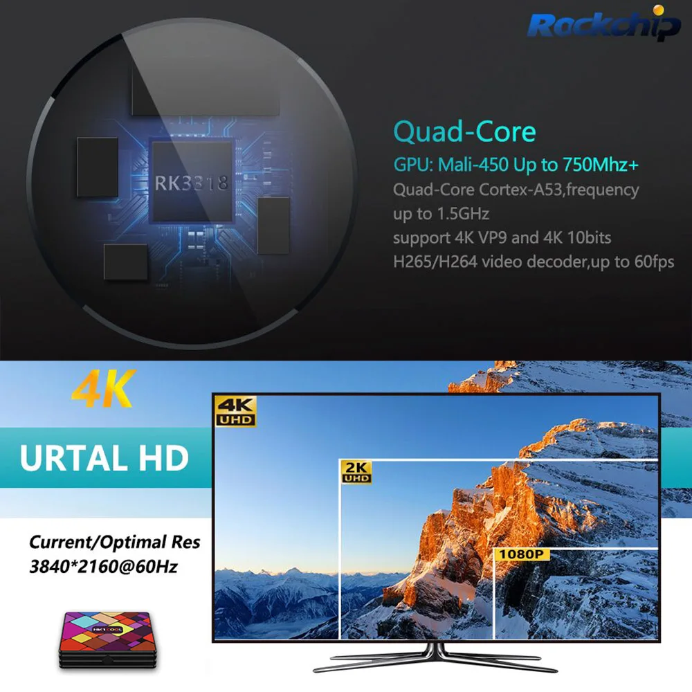 HK1 прикольный Смарт ТВ приставка Android 9,0 RK3318 четырехъядерный wifi 2,4G/5G 4K 3D Netflix медиа Lettore телеприставка с пультом дистанционного управления