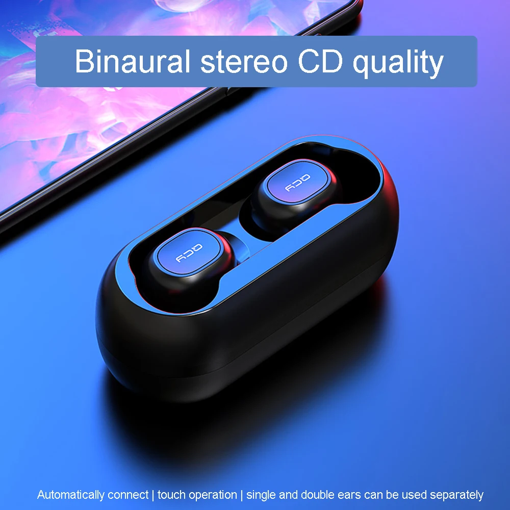 

QCY T3 TWS Touch Control Wireless Earphones with Dual Mic Bluetooth V5.0 Sports Headphones 3D Stereo Headset For All Phones