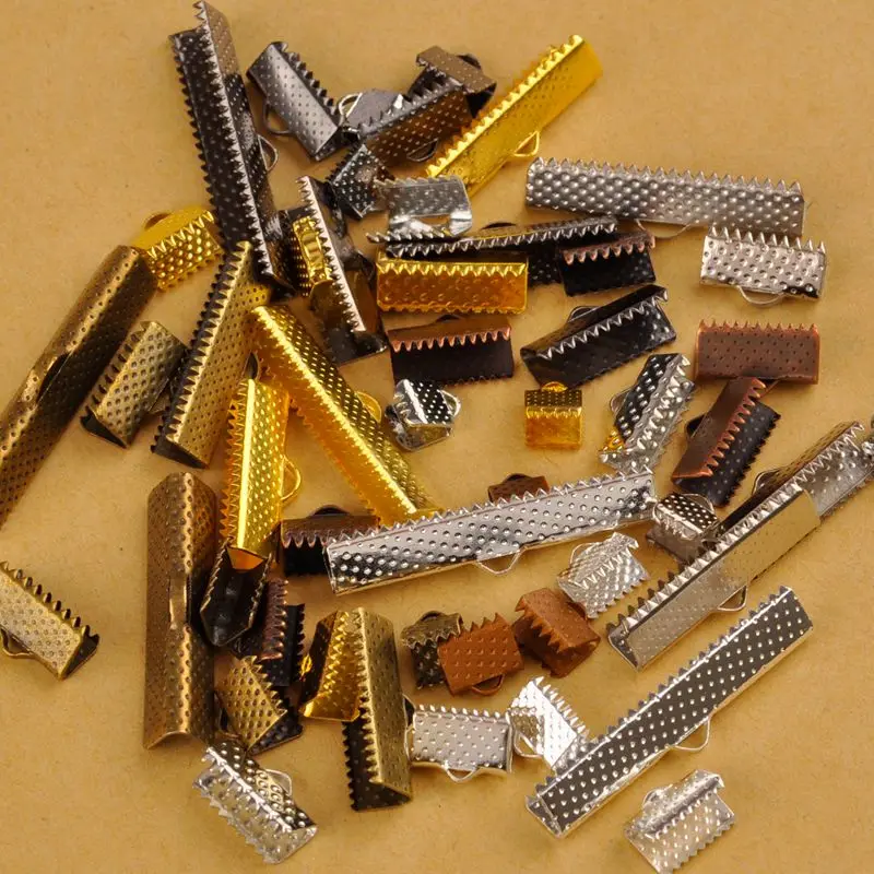 

1000piece Fastener Clips Cord End Caps String Ribbon Leather Clip Necklace Bracelet Connectors for Jewelry Making Findings
