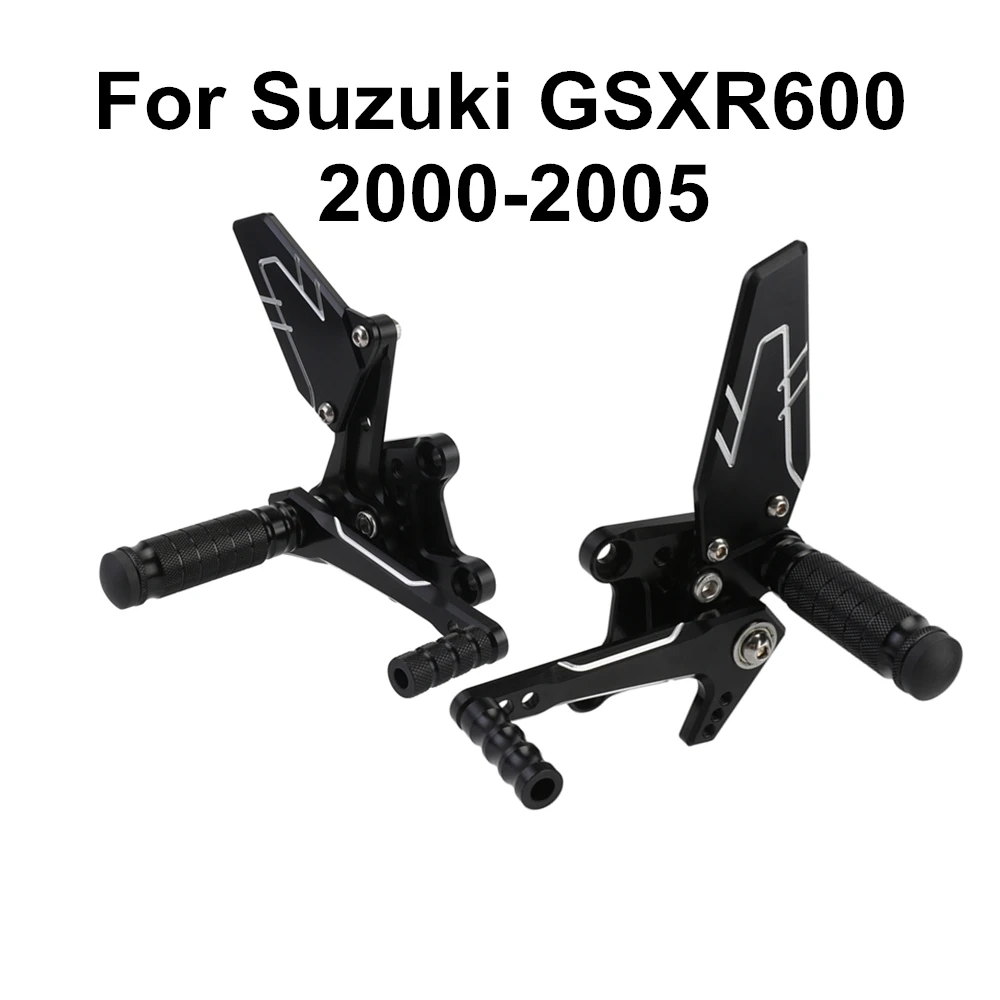 

For Suzuki GSX-R600 GSX-R 600 GSXR 600 2000-2005 Motorcycle CNC Adjustable Rider Rear Sets Rearset Footrest Foot Pegs D40