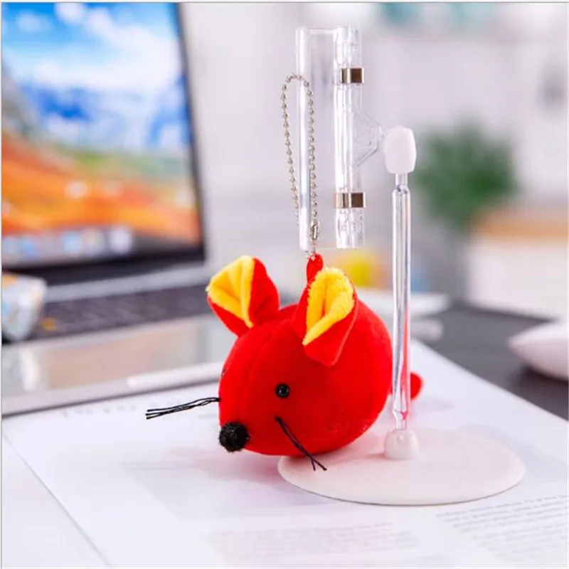 1Pcs 13CM New Holiday Gift Cute Rat Year Mascot Peaceful Rat Pendant Toy Christmas Gift For Girls&Boys&Childs HANDANWEIRAN - Color: red