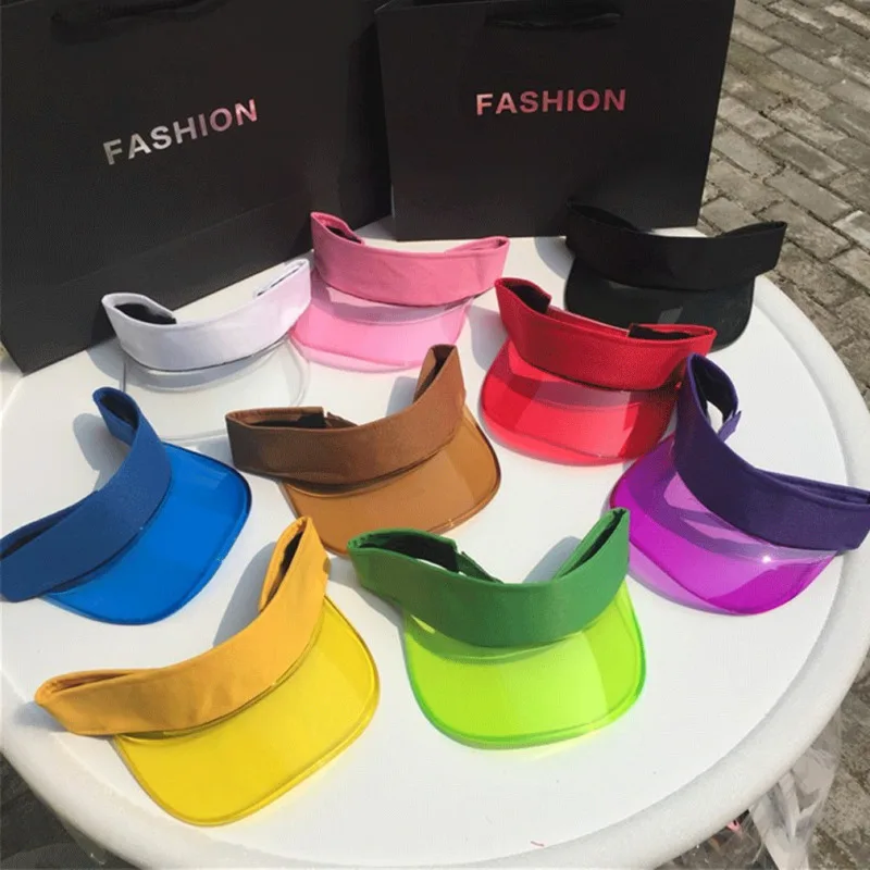 Visiera trasparente Cappelli da Sole Unisex Archetto Regolabile Cappuccio  di Protezione UV Protezione Solare Cappelli delle Donne di Tappi di  Plastica Per Outdoor Ciclismo - AliExpress Apparel Accessories