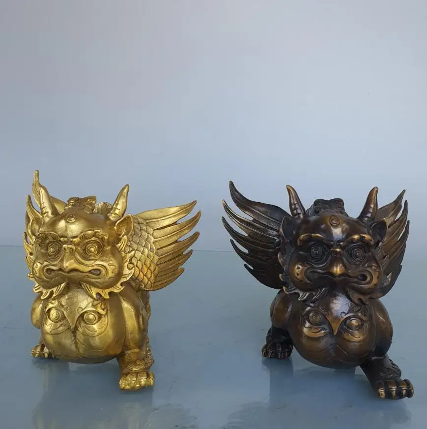

Китайская латунная статуя Dapeng God bird crafts
