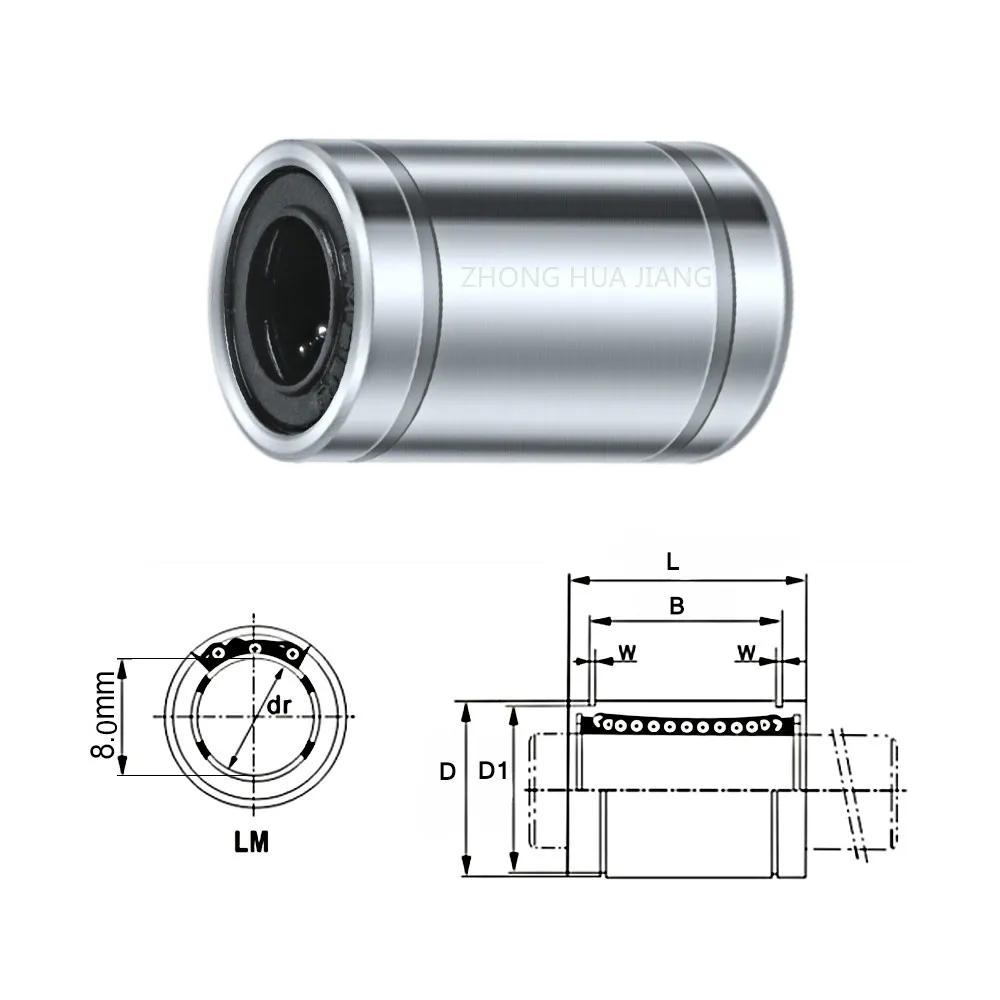4 шт./лот lm8uu линейный подшипник 8 мм линейная Чистка шарикоподшипник для 3d pringter cnc части
