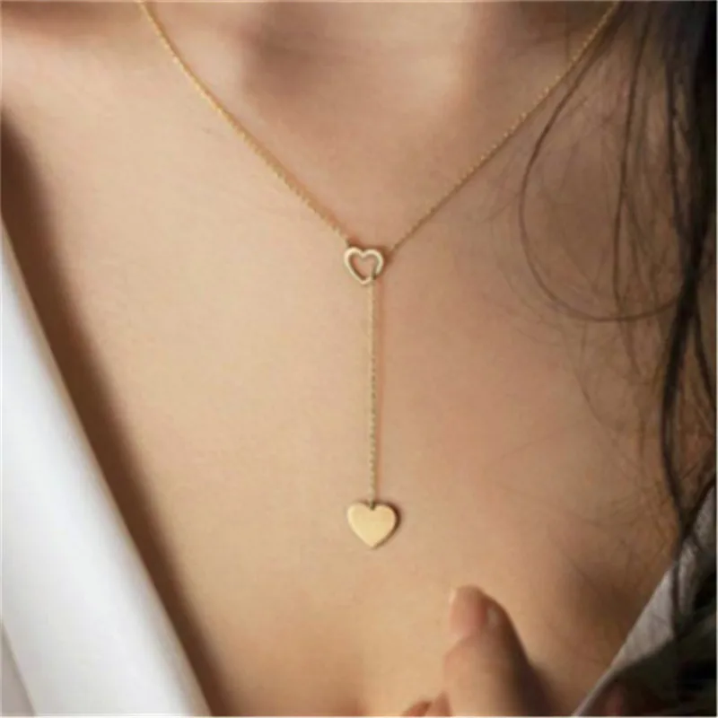 New Fashion Heart Necklace For Women Short Chain Pendant Love Gift Bohemian Choker Holiday Beach Jewelry | Украшения и аксессуары