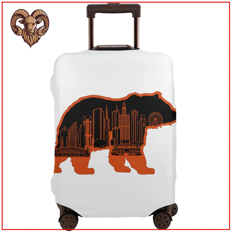 Подарок на день отца дорожные аксессуары Chicago Bear Skyline защитный чехол для багажа