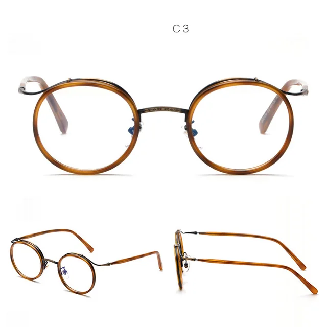 TR90 Transparent Round Glasses Men Women Vintage Optical Eyeglasses Frame Prescription Spectacle Frames man Clear Eyewear Oculos C3