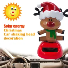 На солнечных батареях танцы качающаяся игрушка автомобиль украшение для подоконника Рождество для авто интерьер дома декоративные аксессуары для автомобиля# YL1