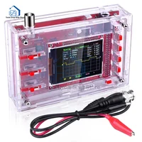 Fully Assembled Digital Oscilloscope 2.4" TFT LCD Display with Alligator Probe Test Clip Transparent Acrylic Case for DSOO138 1
