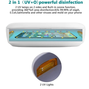 

UV Cell Phone Disinfection Box, Aromatherapy Disinfection Box, 10W Wireless Charger for iPhone 11 Samsung