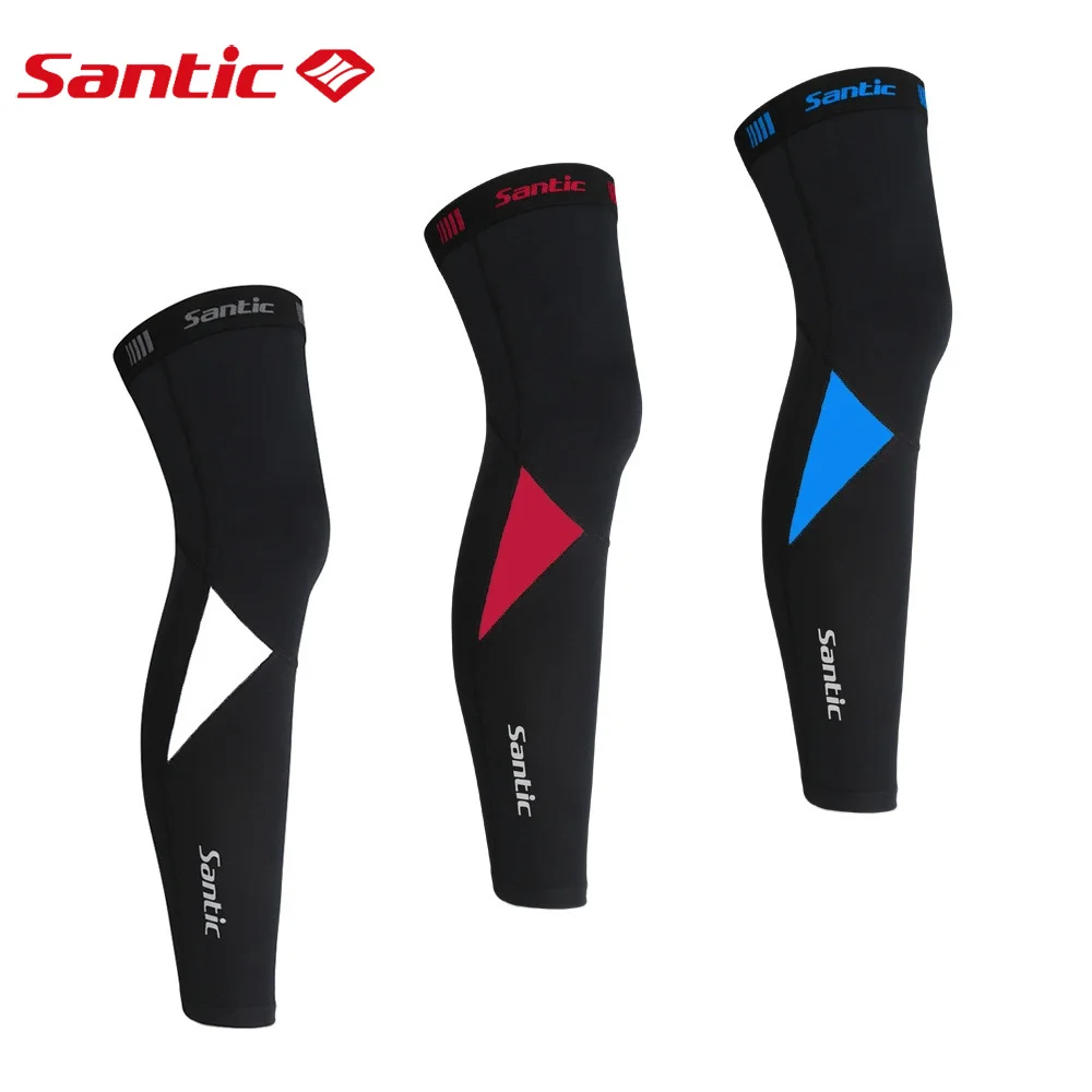 Santic Men Cycling Leg Warmers Mtb Bike Bicycle Leggings Running Warm