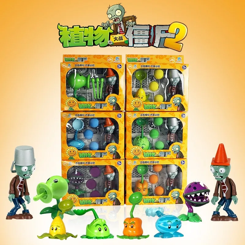 

Large Genuine Plants Vs. Zombie Toys Complete Set Of Boys Ejection Soft Silicone Anime Action Figures For Kids Christmas Gifts