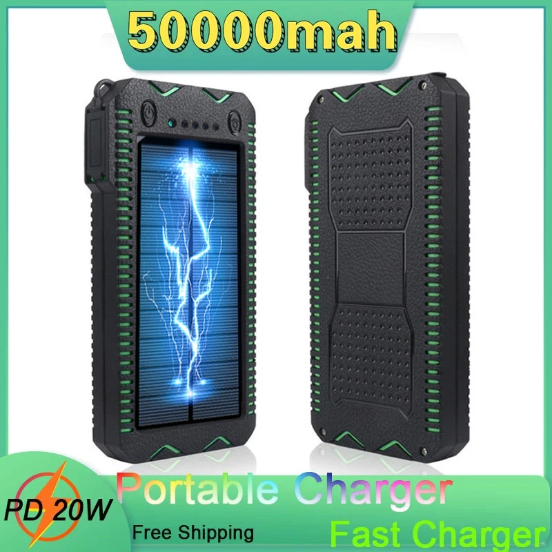 Quick Charge 3.0 50000mAh Power Bank PD 20W USB Type C PowerBank Portable External Battery Charger Poverbank for IPhone Xiaomi portable wireless charger