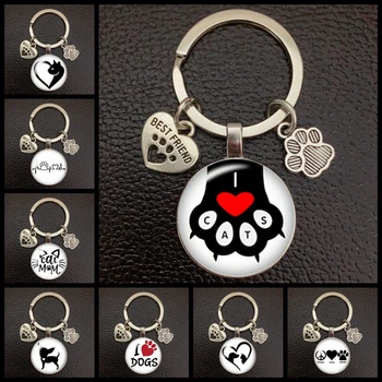 

New popular new puppy kitten play key ring love pet cat and dog BEST FRIEND pendant fashion man girl favorite gift souvenir