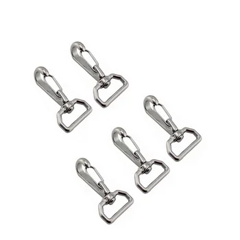 

5PCS Bolt Snap Hooks With Swivel 304 Stainless Steel 65mm Length D Ring Swivel Snap Hooks For Dog Leash Chain